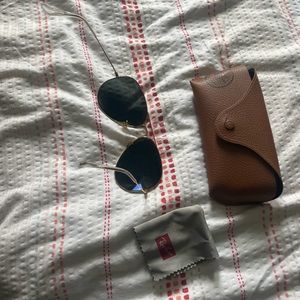 Womens Ray Bans aviator sunglasses